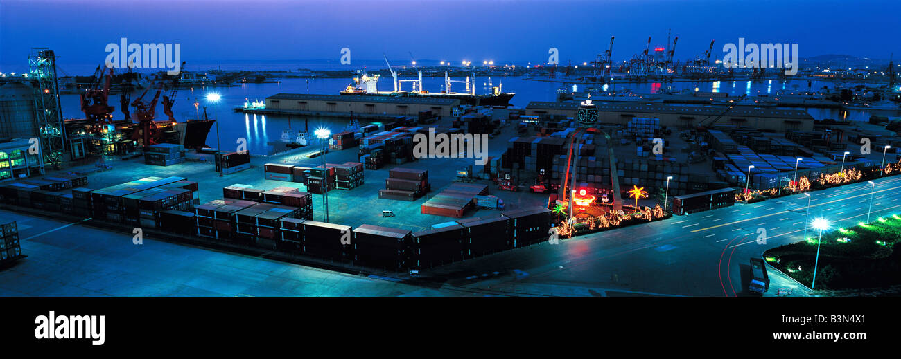 Night In Qingdao,China Stock Photo Alamy