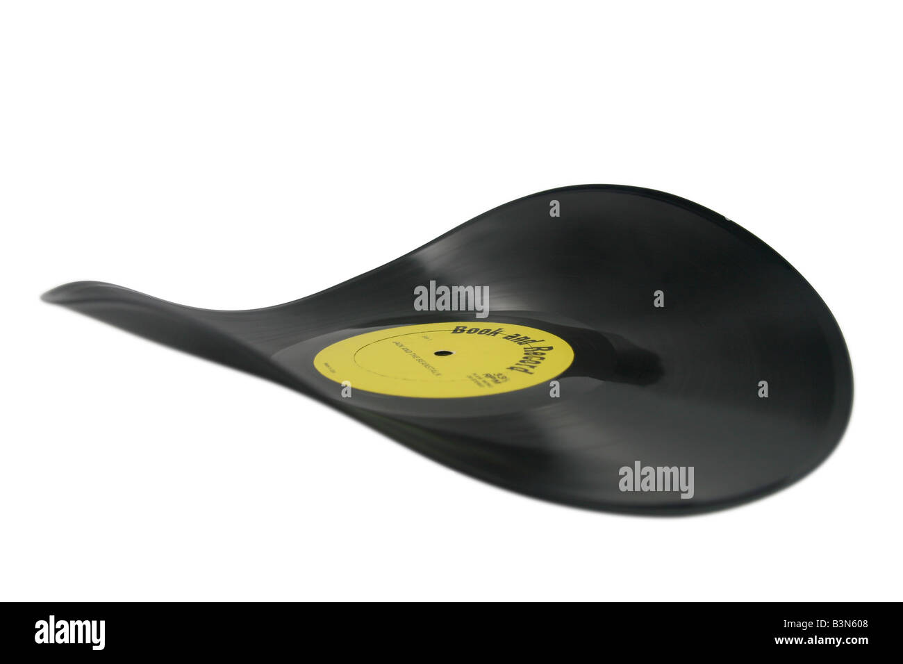 Warped record. Stock Photo