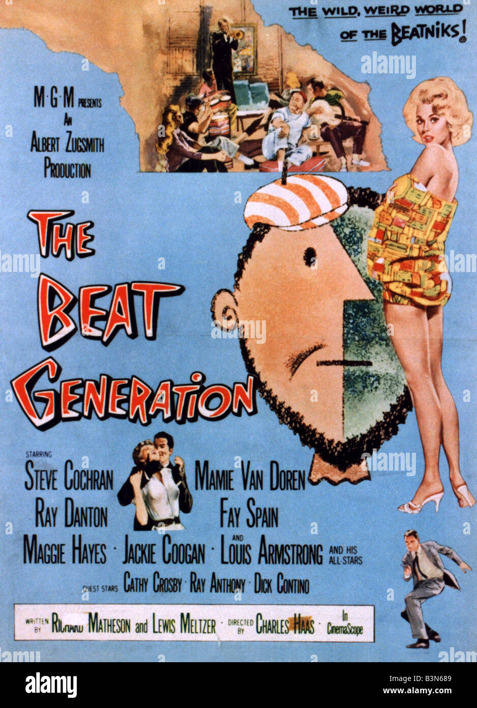 THE BEAT GENERATION Poster for 1959 Albert Ziugsmith film aka This Rebel Age Stock Photo