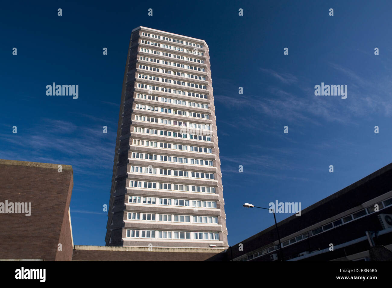 A tower block of flats in Sunderland, England Stock Photo Alamy