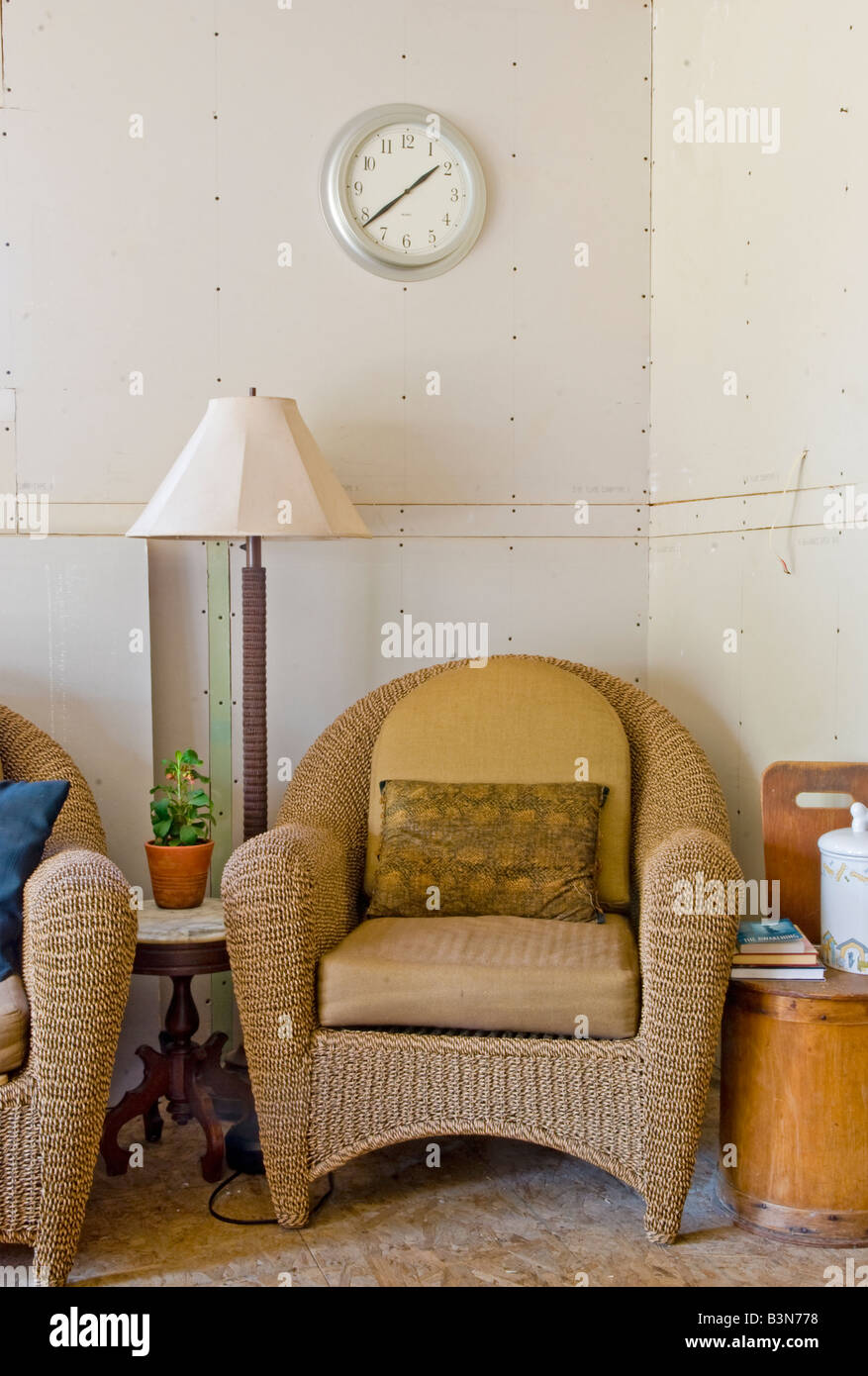 Life goes on during a home addition that is taking a little too long. Stock Photo