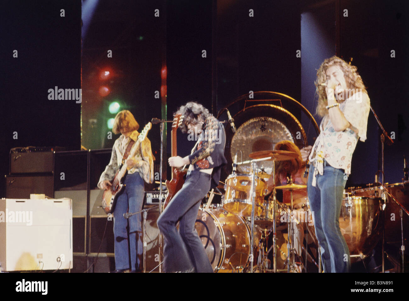 LED ZEPPELIN UK rock group about 1976 with Robert Plant lead singer at