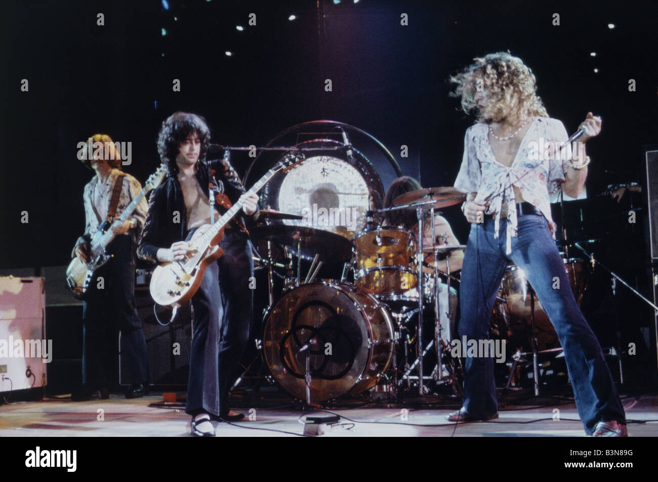LED ZEPPELIN UK rock group about 1976 with Robert Plant lead singer at
