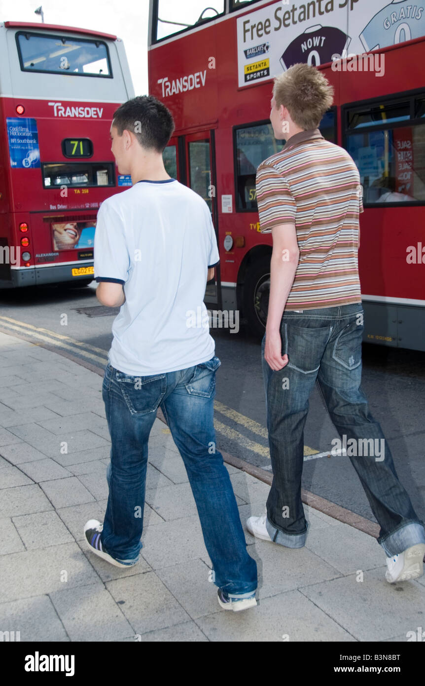 Teenage boys in Street Model Released Stock Photo
