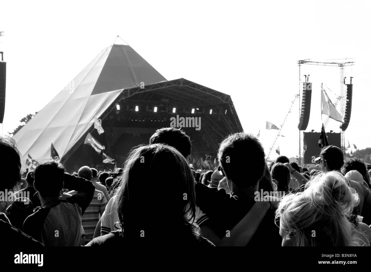 Glastonbury festival, Pyramid Stage Stock Photo