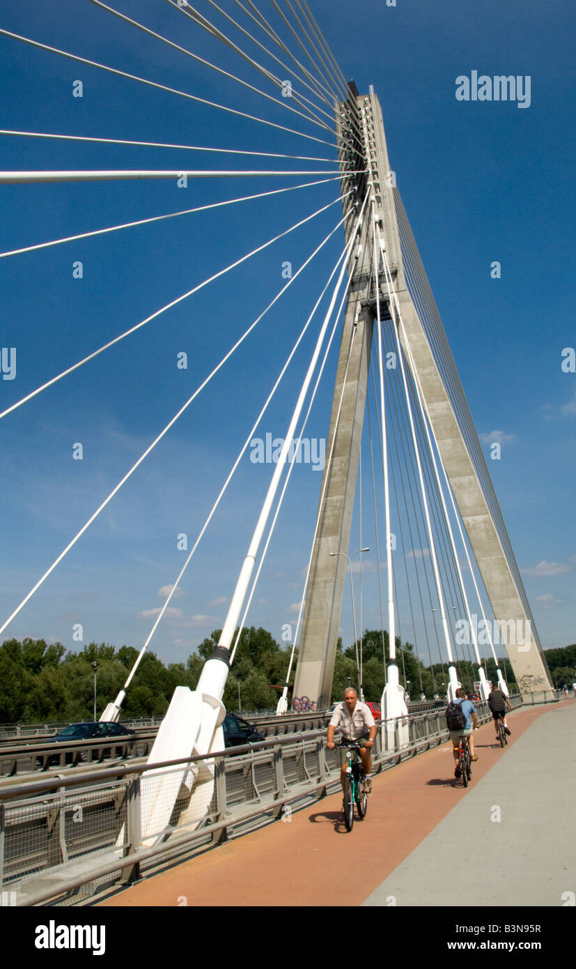 Swietokrzyski Bridge Warsaw Stock Photo