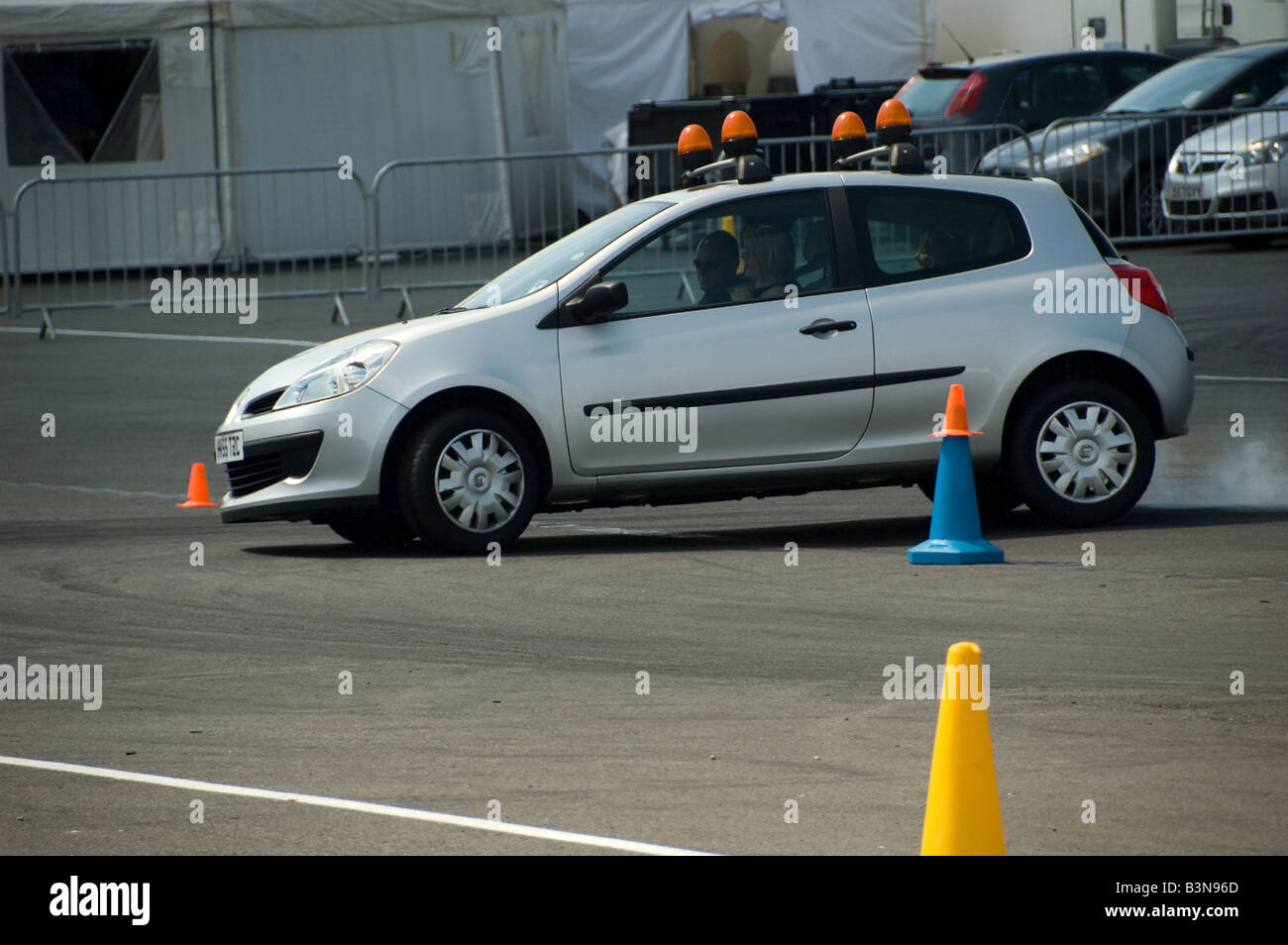 Renault clio stunt driving experience Stock Photo