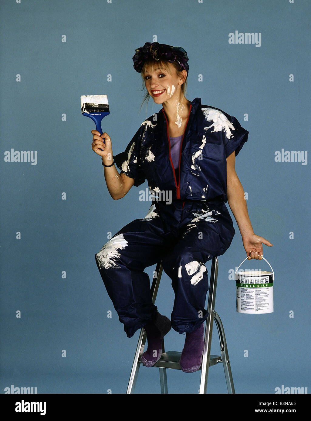 Michaela Strachan TV Presenter promoting Texas DIY Store supplements Stock Photo