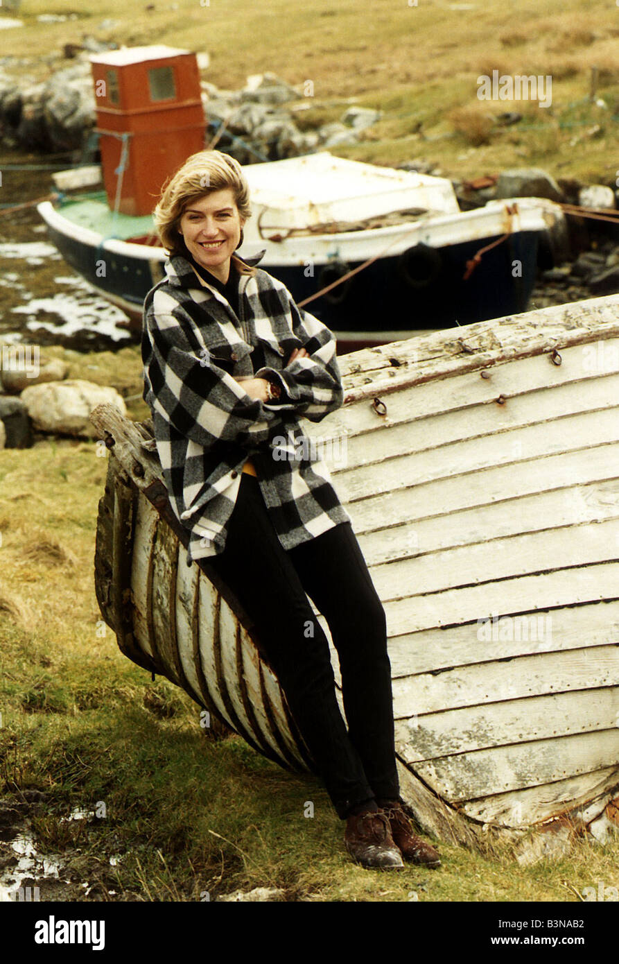 Selina Scott TV Presenter in the Highlands Stock Photo