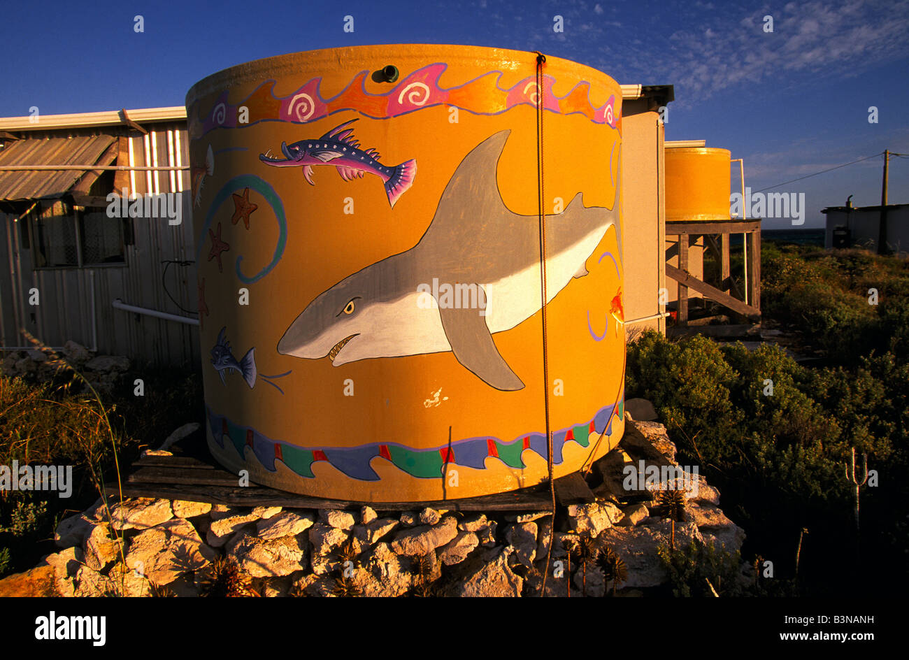 Water tank mural Western Australia Stock Photo Alamy
