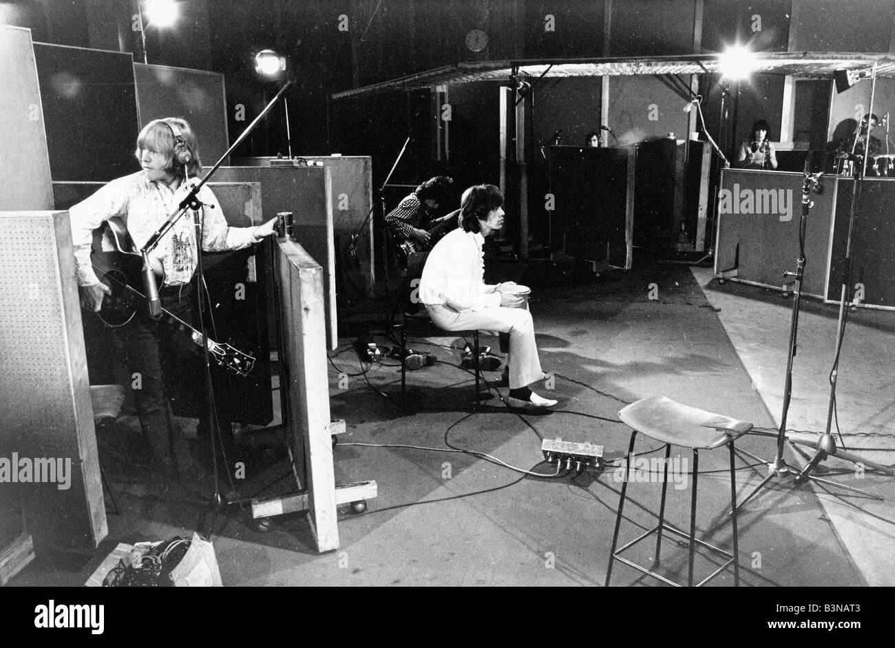ROLLING STONES Recording the soundtrack for the film One Plus One in June  1968 Stock Photo - Alamy