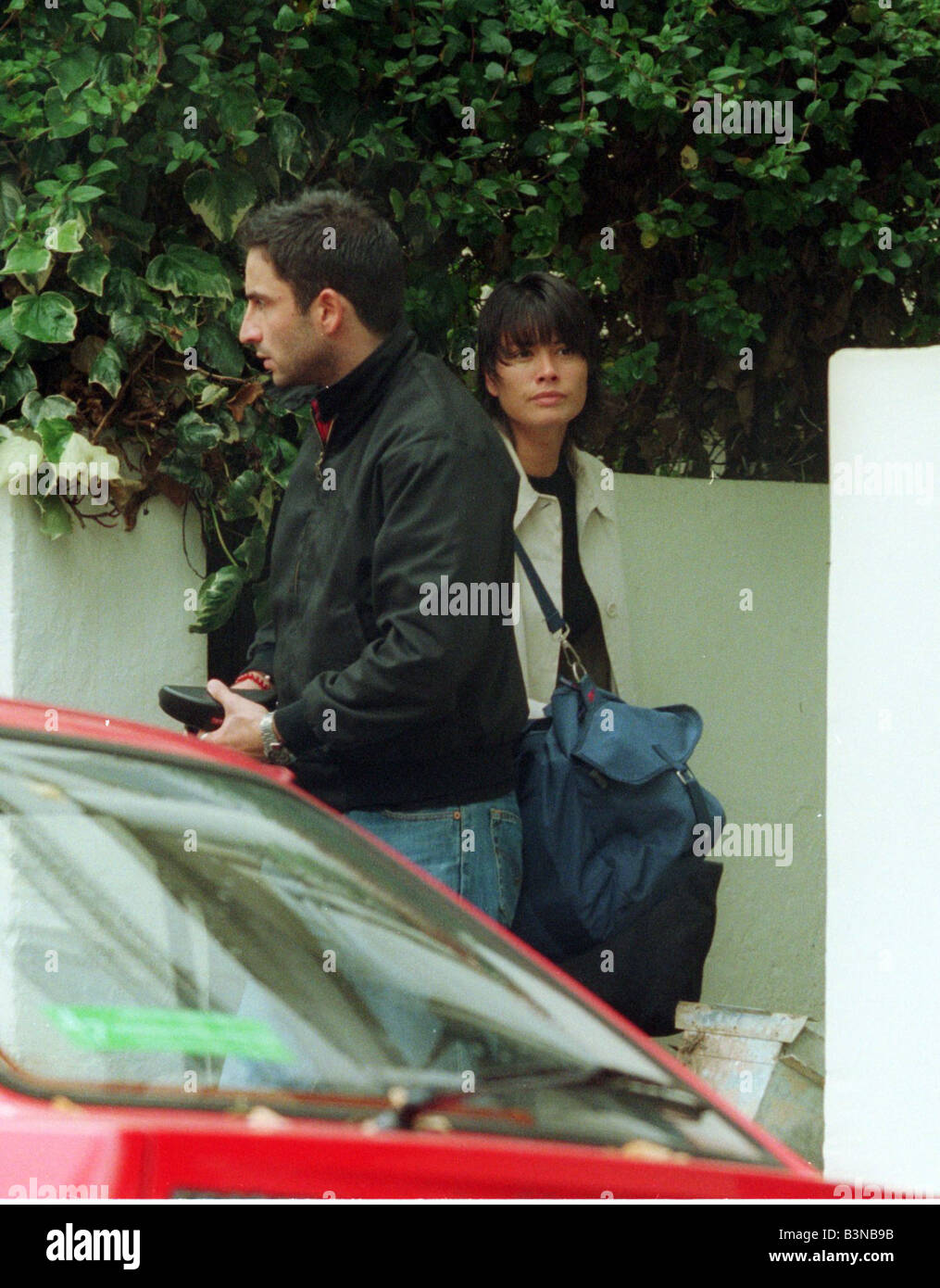 Melanie Sykes TV presenter and boyfriend Daniel Caltagirone July 2000 ...