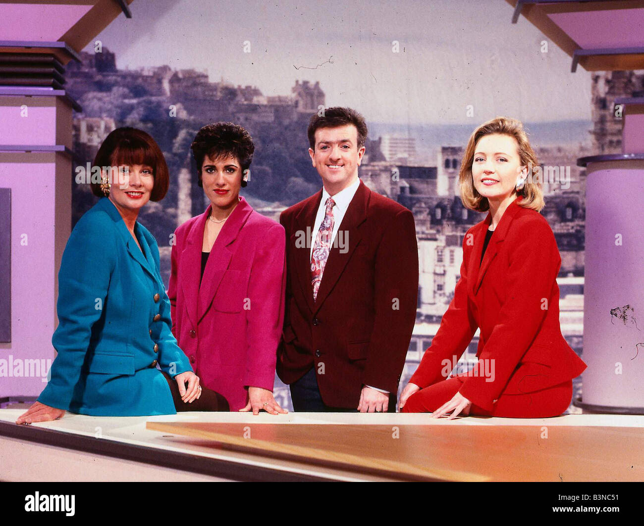 Kirsty Young with other Scottish presenters March 1994 mirrorpix Stock Photo