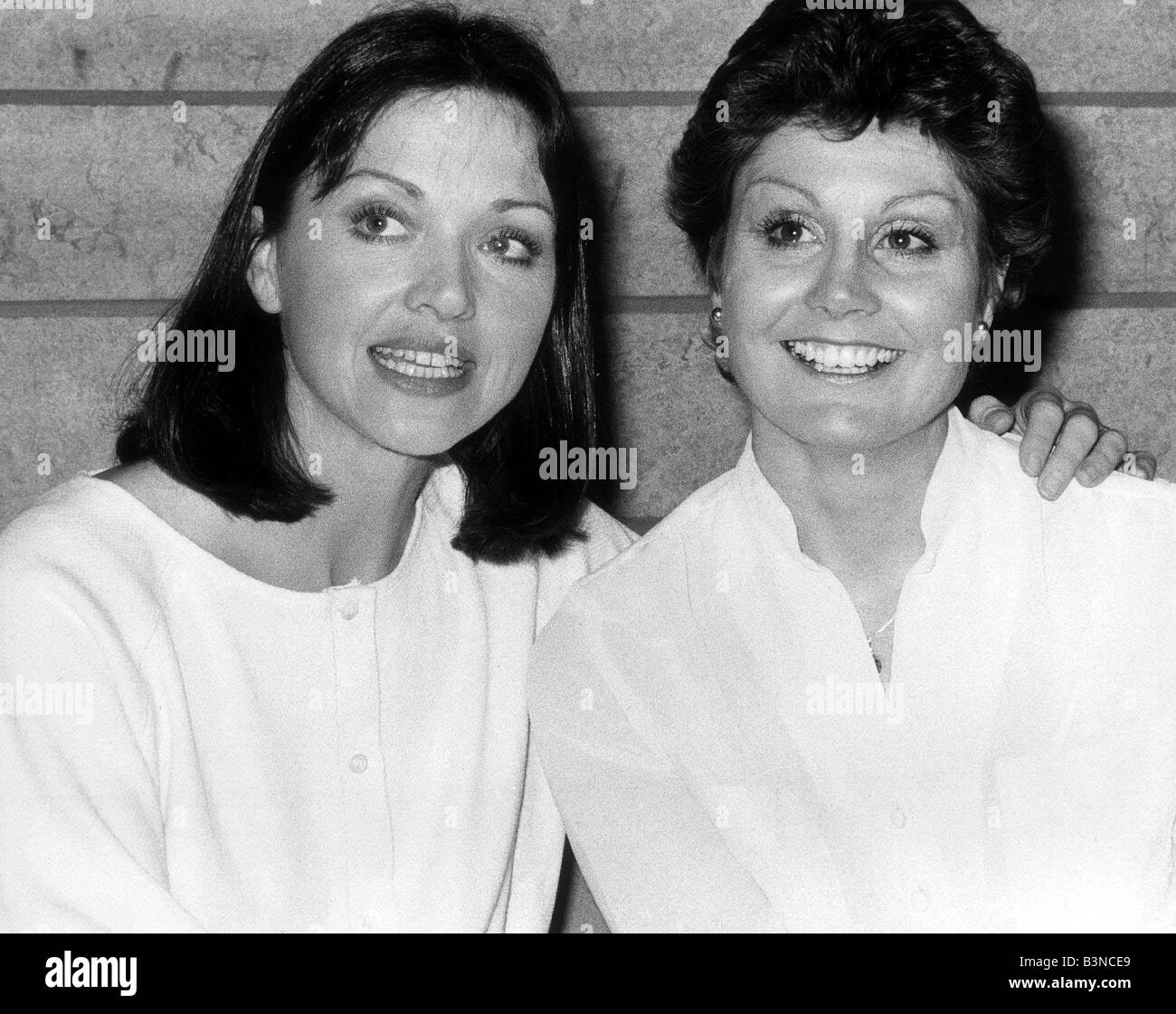 Anna Ford and Angela Rippon TV Presenters of the TV Programme TV AM Mirrorpix Stock Photo