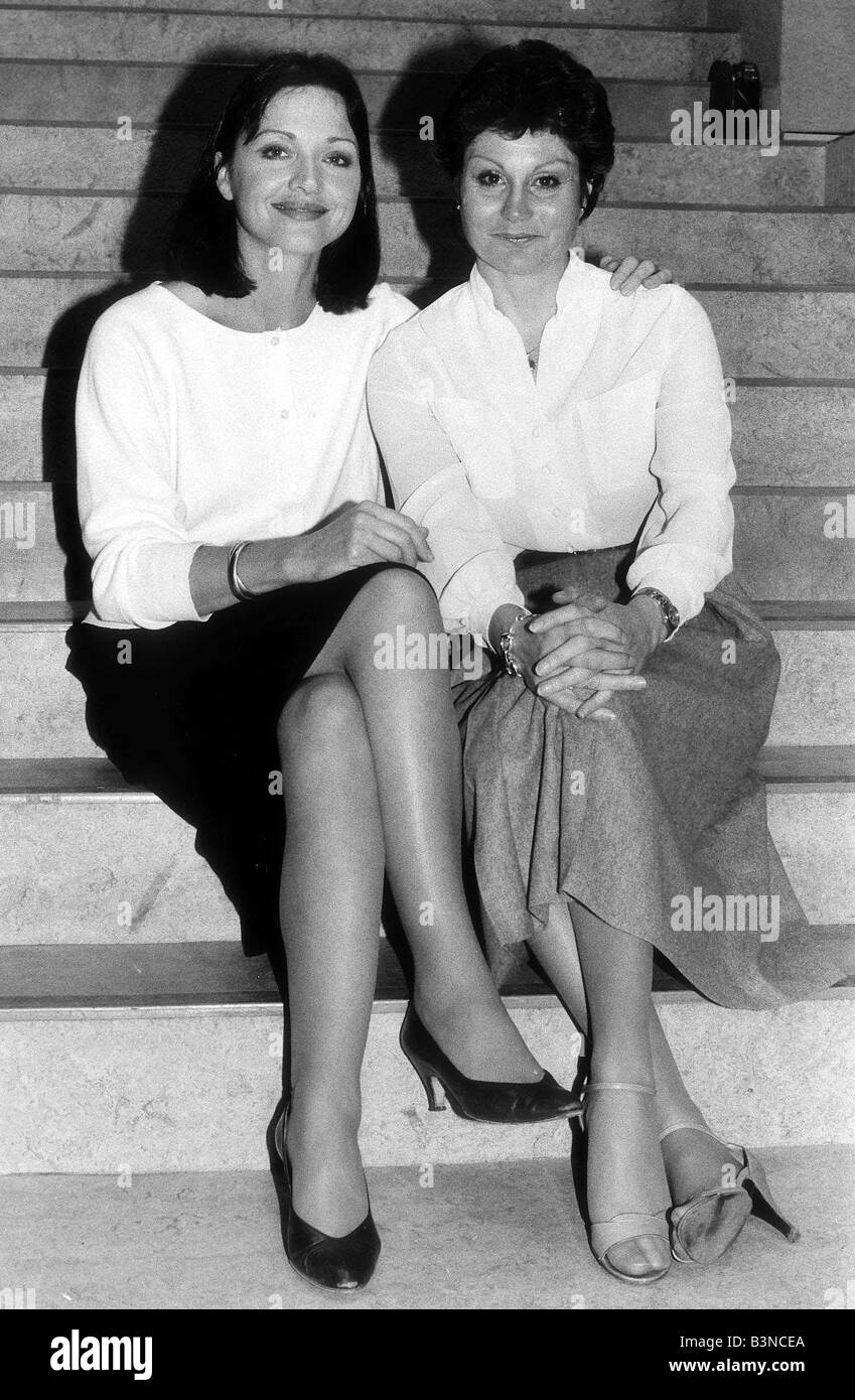 Anna Ford and Angela Rippon TV Presenters of the TV Programme TV AM Mirrorpix Stock Photo