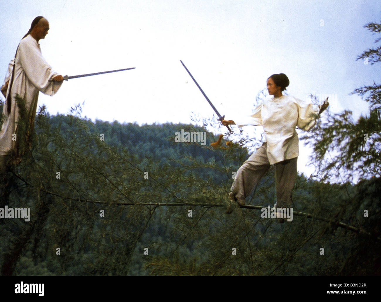 CROUCHING TIGER, HIDDEN DRAGON  2000 Columbia/TriStar film with Chow Yun-fat at left and Michelle Yeoh Stock Photo