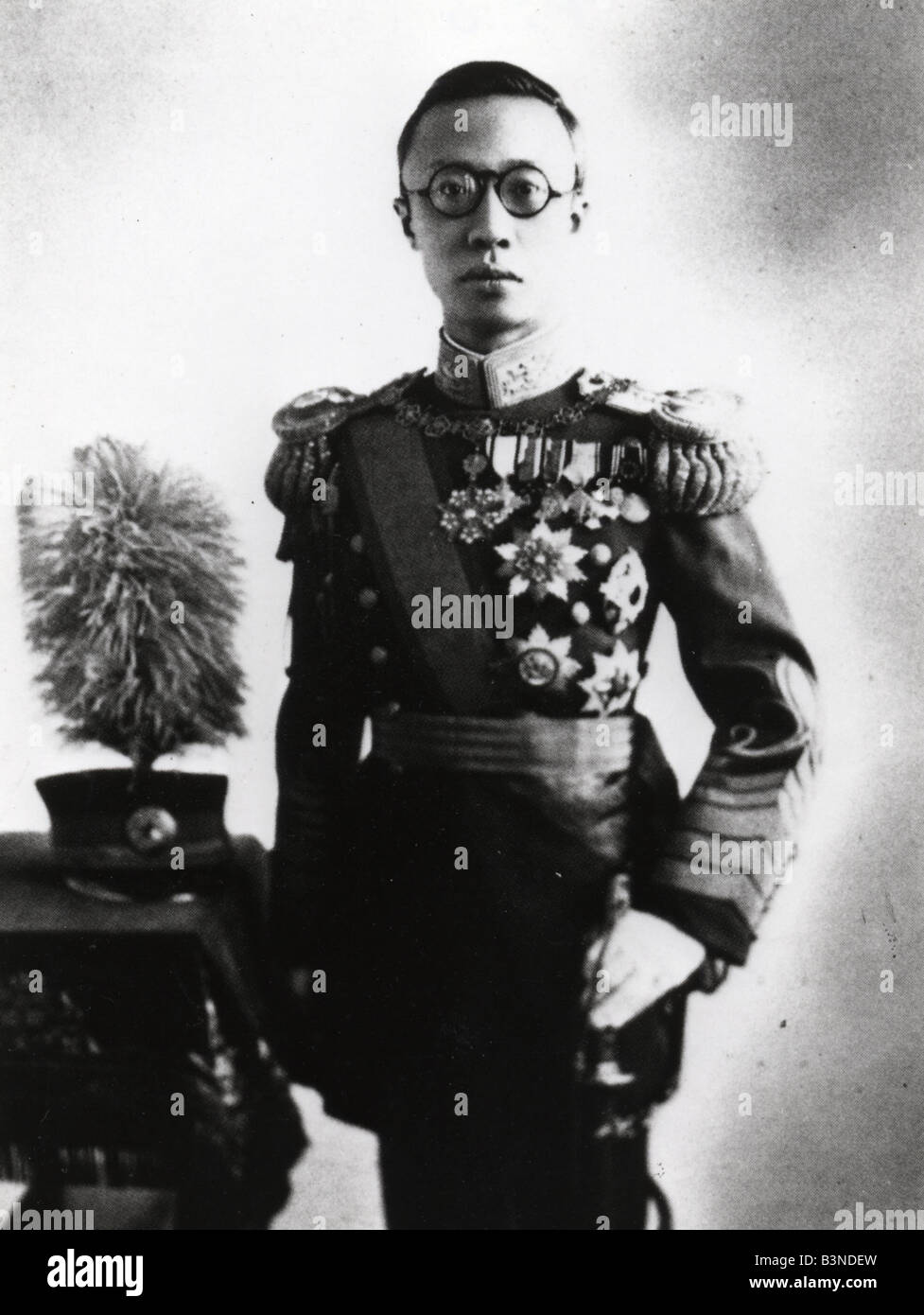 EMPEROR PU YI reigned as the last Emperor of China from 1908 to 1912 and died in 1967. See Description below for details Stock Photo