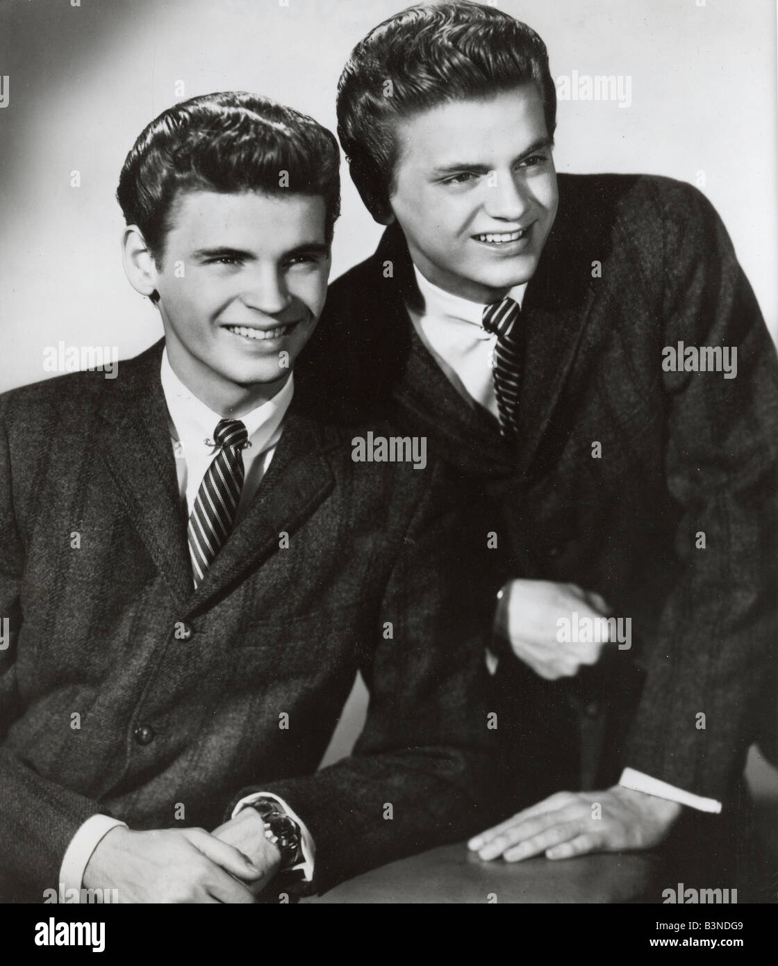 EVERLY BROTHERS  US pop duo with Phil at right and brother Don Stock Photo