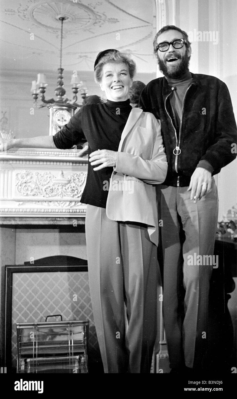Actor Peter O Toole with actress Katherine Hepburn November 1967 Stock Photo