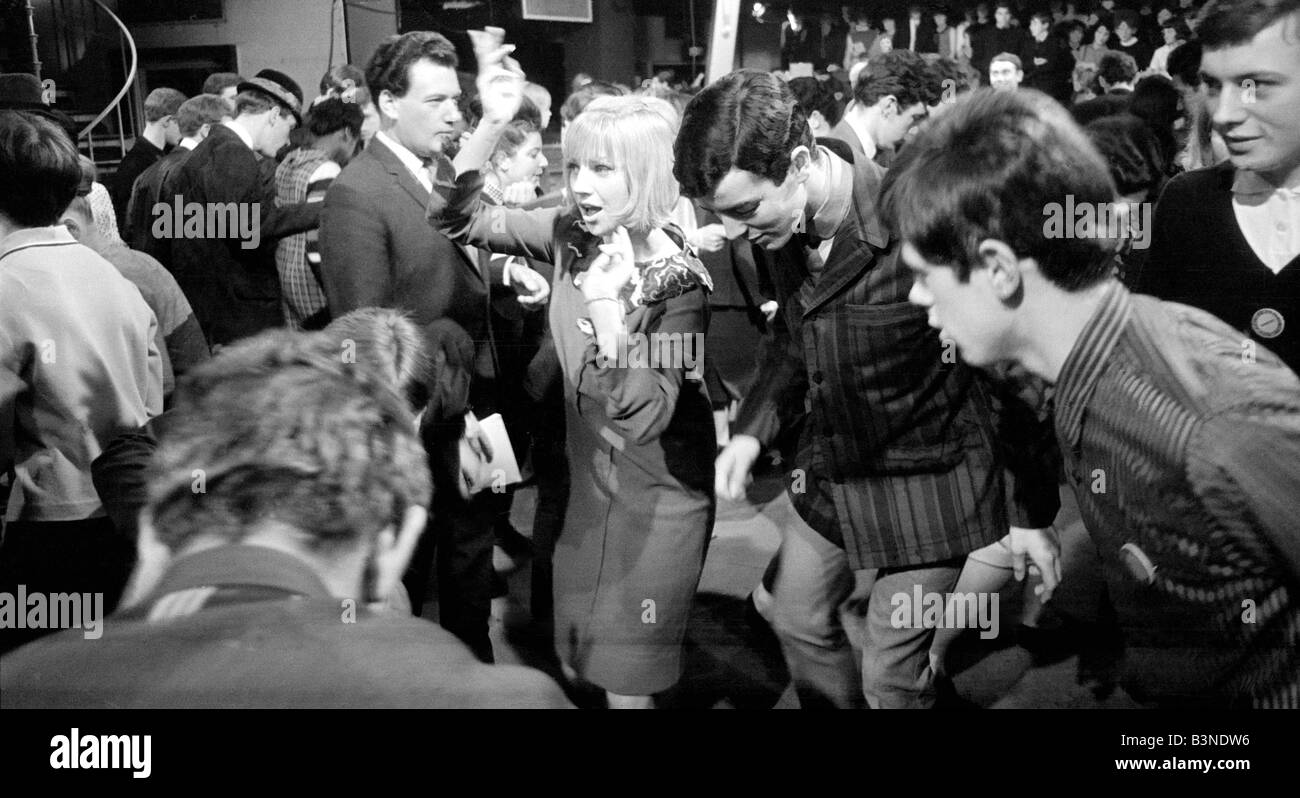Filming on the set of Ready Steady Go February 1964 Stock Photo Alamy