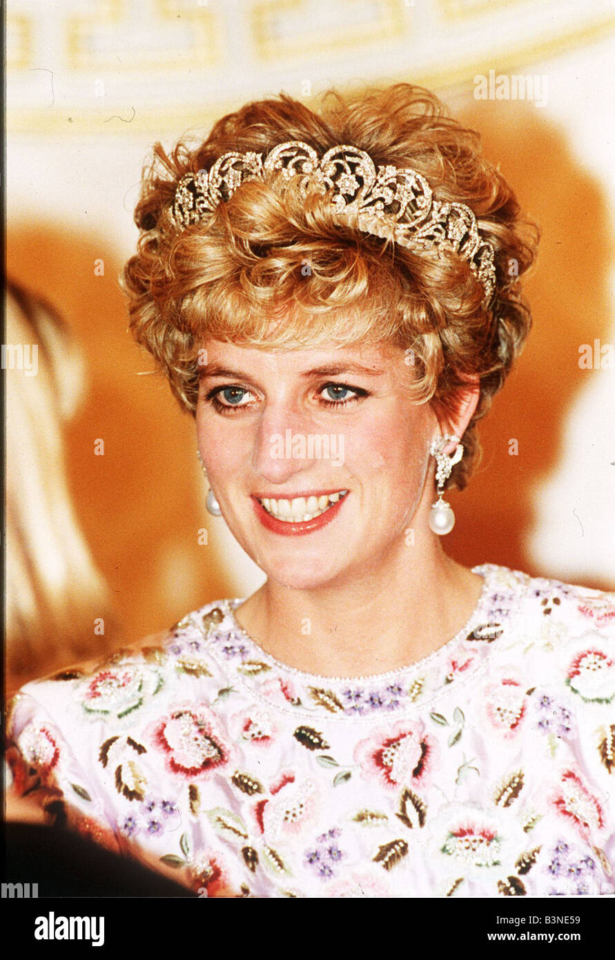 Princess of Wales in Korea Princess Diana November 1992 Stock Photo