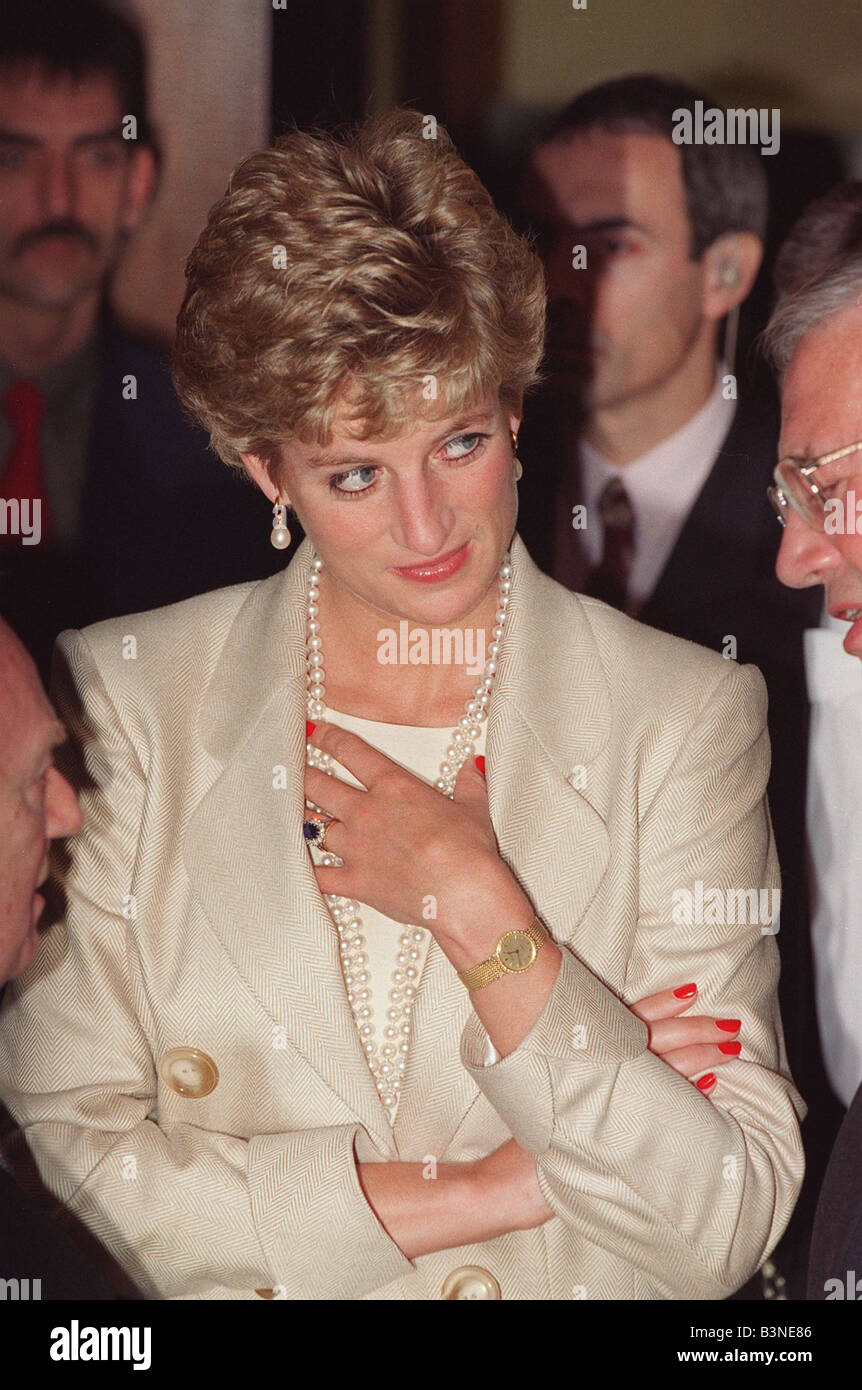 Princess Diana at European Parliament Brussels October 1993 Stock Photo ...