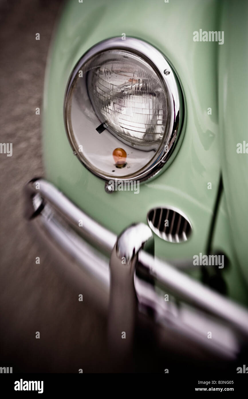Lensbaby detail shot of a vintage VW bug. Stock Photo
