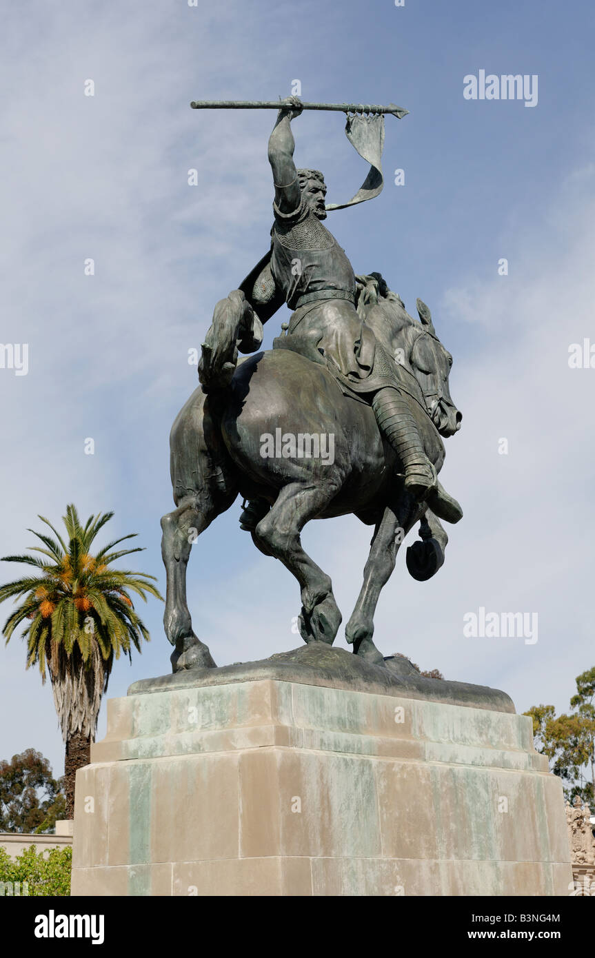 El Cid statue in Balboa Park San Diego California USA Stock Photo Alamy