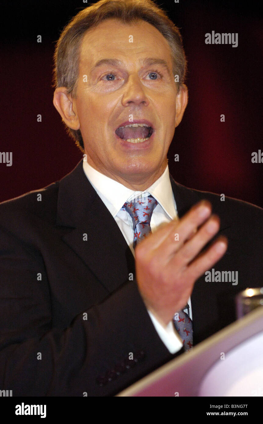 Labour Party Conference Tony Blair September 2004 Stock Photo - Alamy