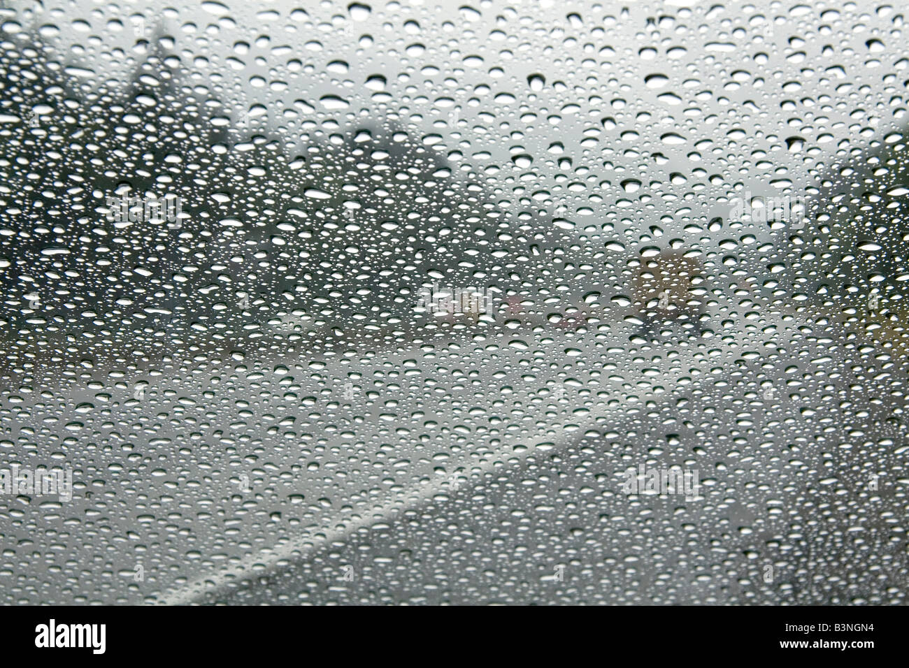 Raindrops on the windshield of a car in Washington Stock Photo - Alamy