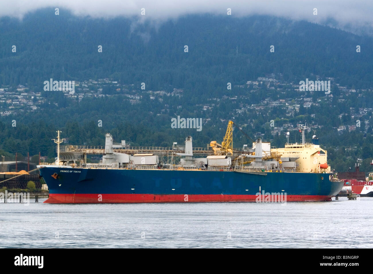 Prince of Tokyo freighter at Port Vancouver in British Columbia Canada Stock Photo