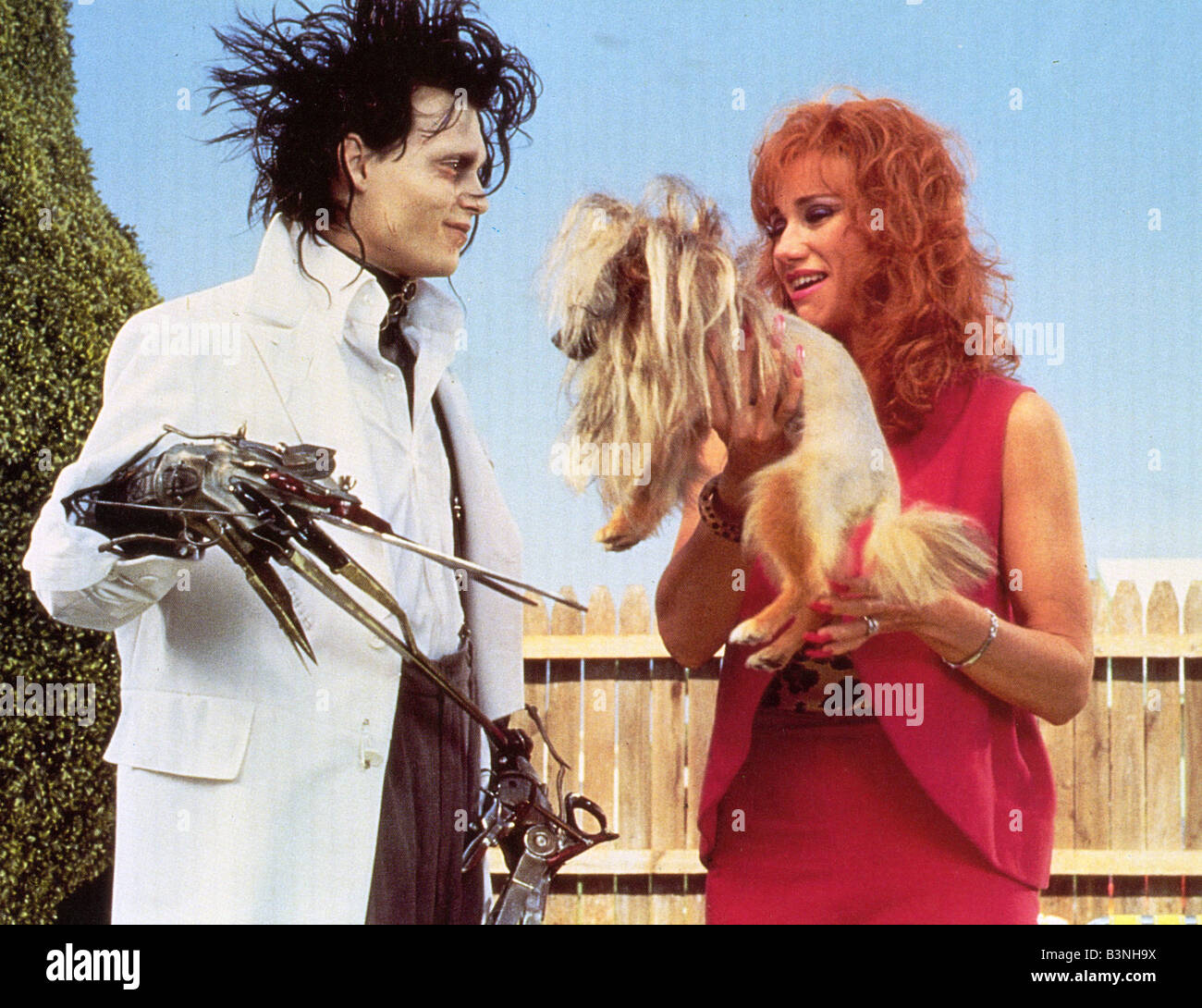 EDWARD SCISSORHANDS 1990 Fox film with Johnny Depp and Winona Ryder Stock Photo
