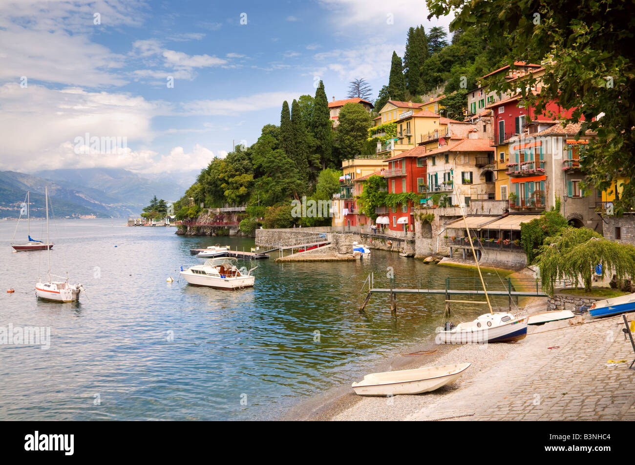 Varenna Lake Como Lombardy Italy Europe Stock Photo Alamy