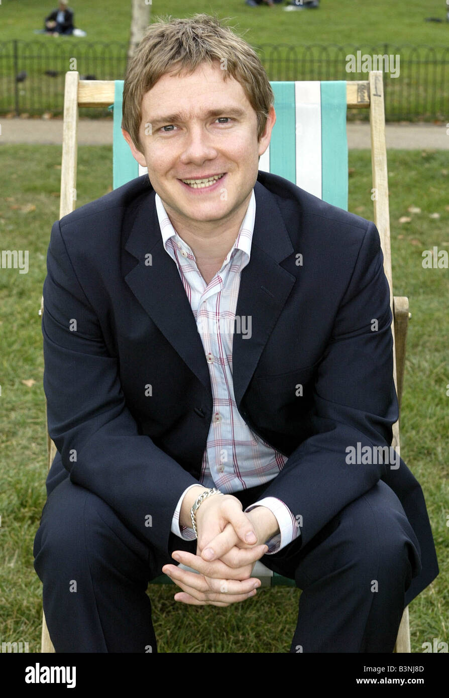 Martin Freeman September 2002 Actor stars as Senior sales rep and budding psychologist Tim Canterbury in The Office TV Programme Stock Photo