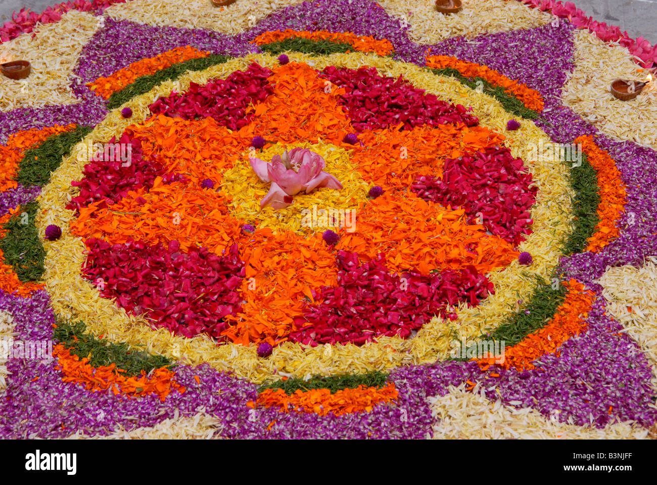Floral art (Pookklalam) of Kerala,India Stock Photo - Alamy