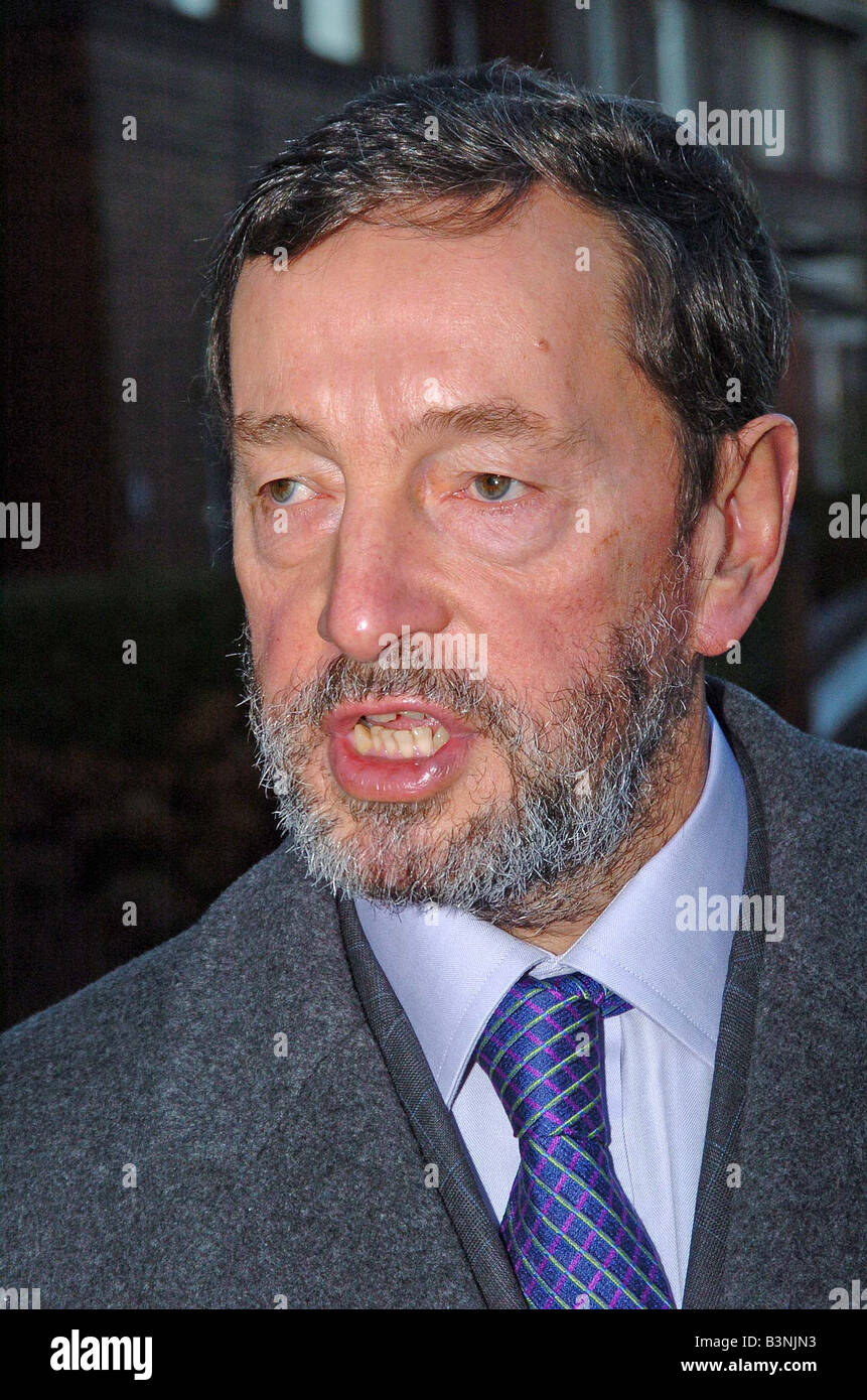 Home Secretary David Blunkett leaves his Sheffield home December 2004