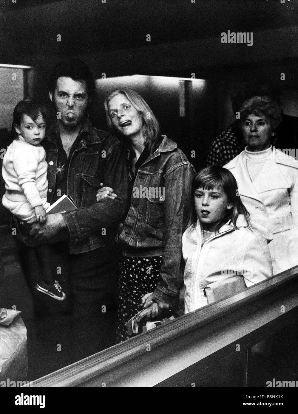 Paul McCartney former singer with The Beatles with wife Linda and their three daughters Mary McCartney Heather McCartney Stella Stock Photo