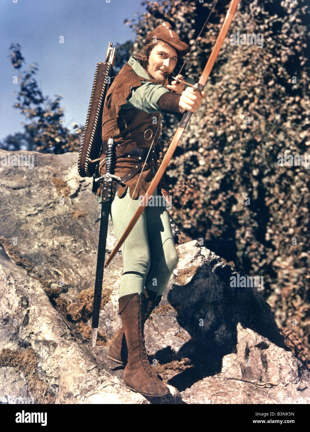 THE ADVENTURES OF ROBIN HOOD 1938 Warner film with Errol Flynn Stock Photo Alamy
