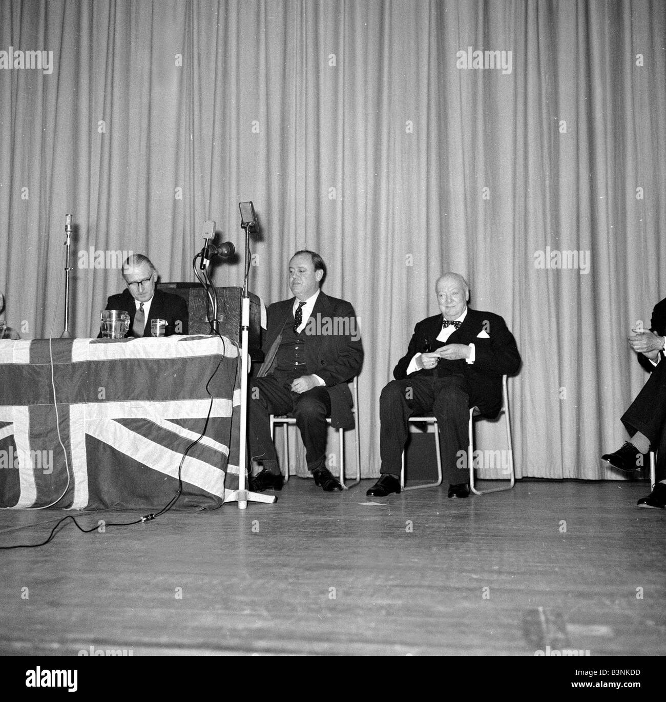 British Prime Minister at a conference Stock Photo