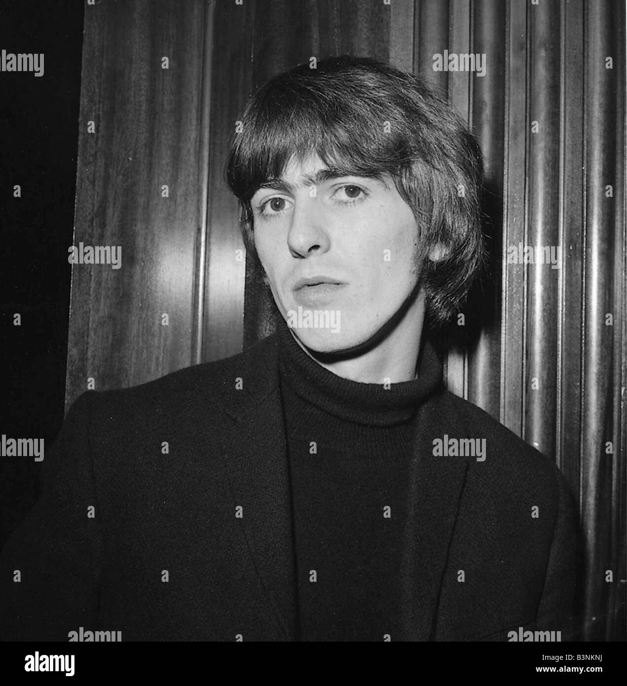 Beatles Files 1964 George Harrison at the Kilburn State Ballrooms October 1964 Stock Photo