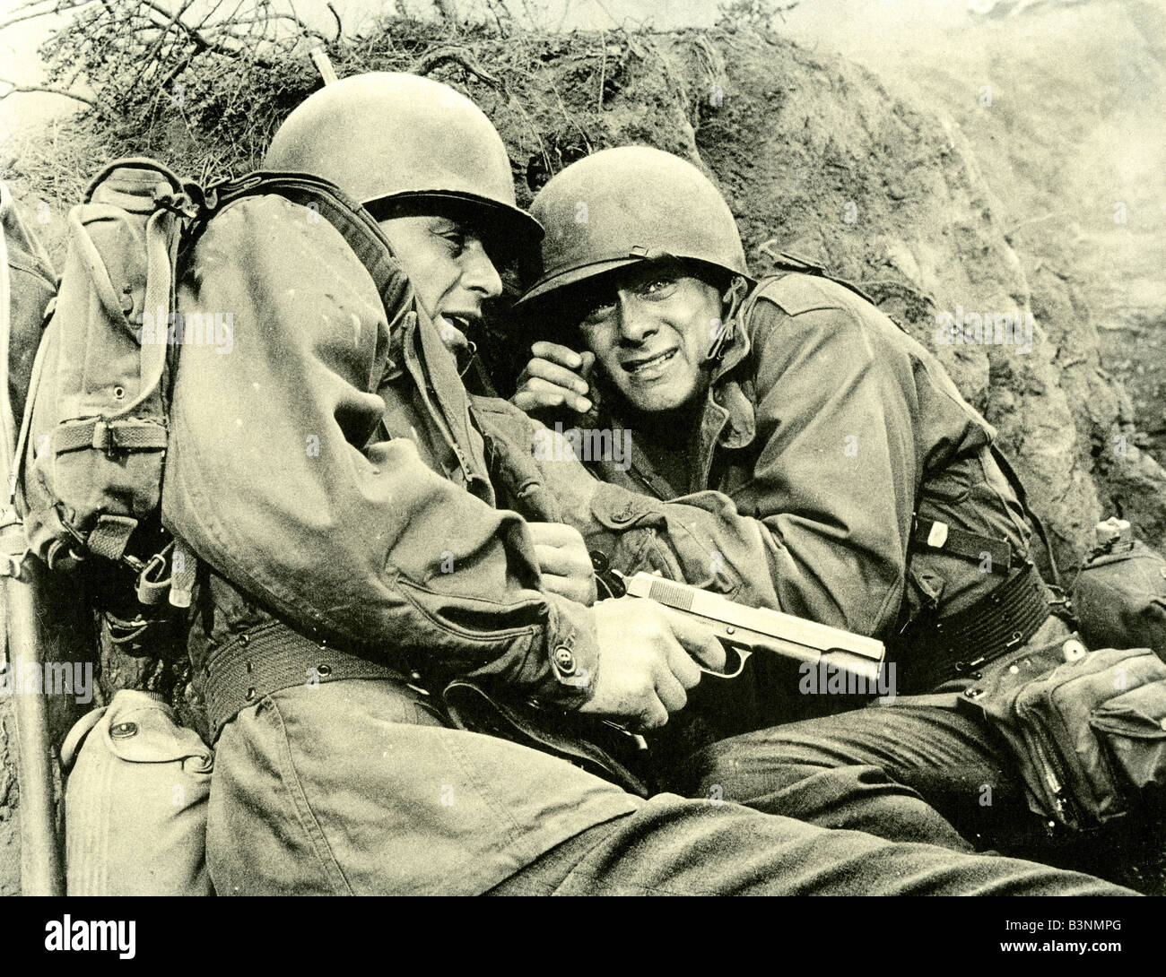 KINGS GO FORTH  1958 UA film with Frank Sinatra at left and Tony Curtis Stock Photo