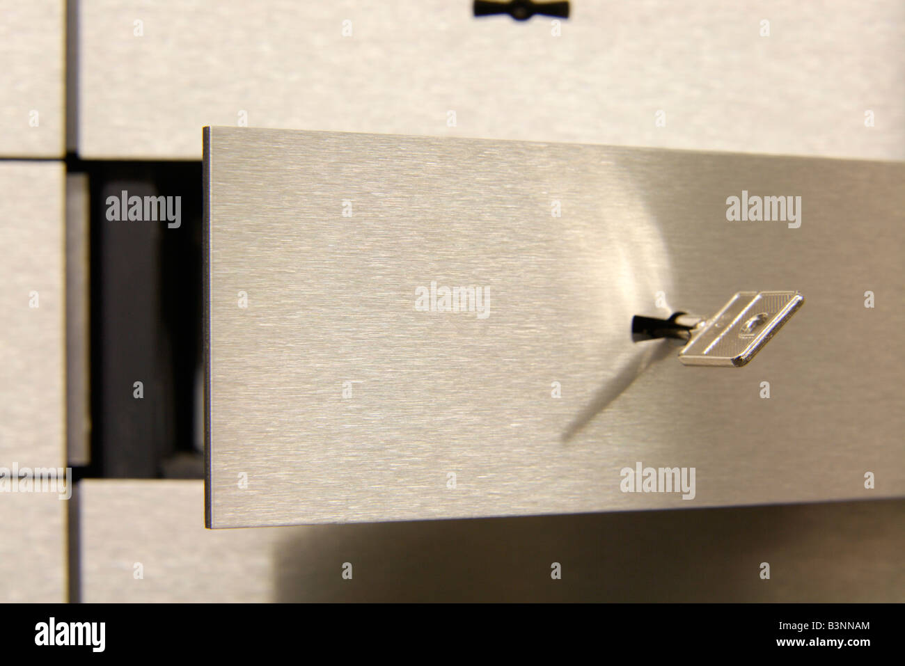 Open safety deposit box Stock Photo Alamy