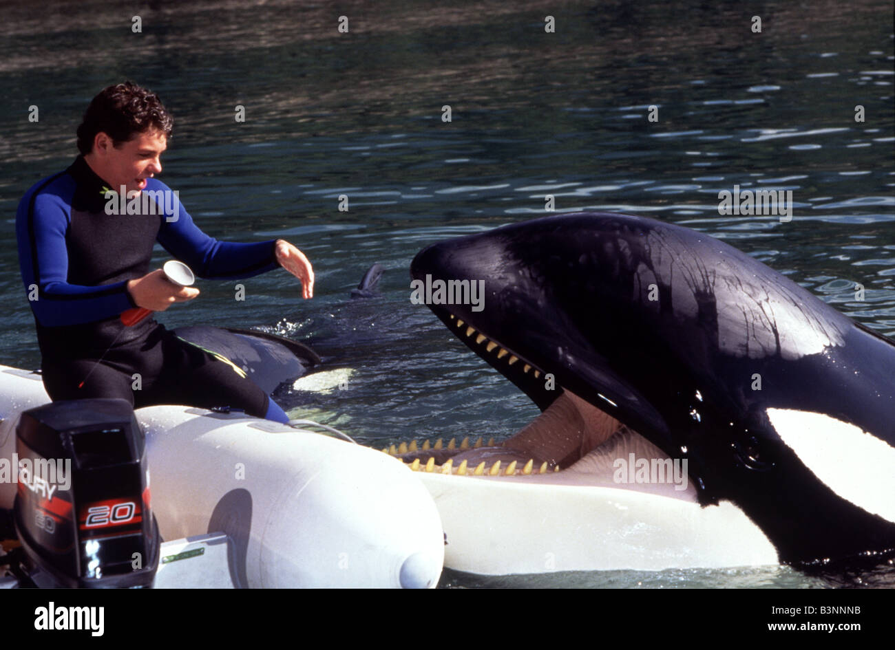 FREE WILLY 1993 Wrner/Canal film with Jason James Richter Stock Photo