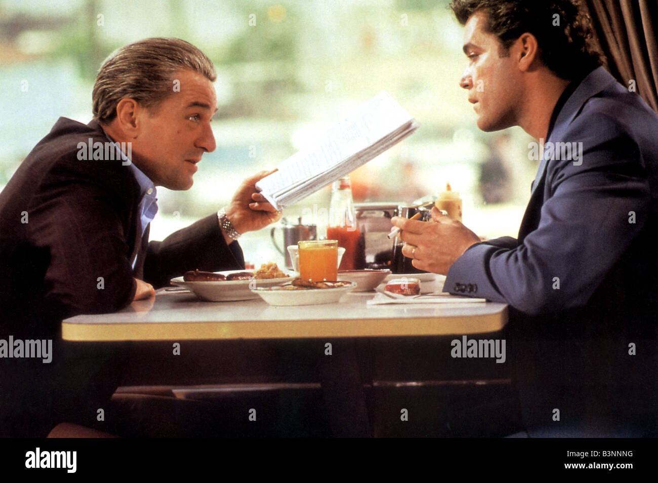 GOODFELLAS  1990 Warner film with Robert DeNiro at left and Ray Liotta Stock Photo