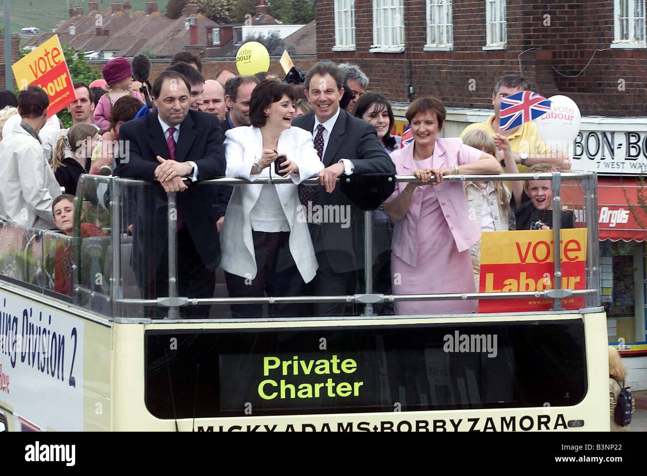 Priminster Tony Blair General Election 2001 May 2001 Tony Blair and his