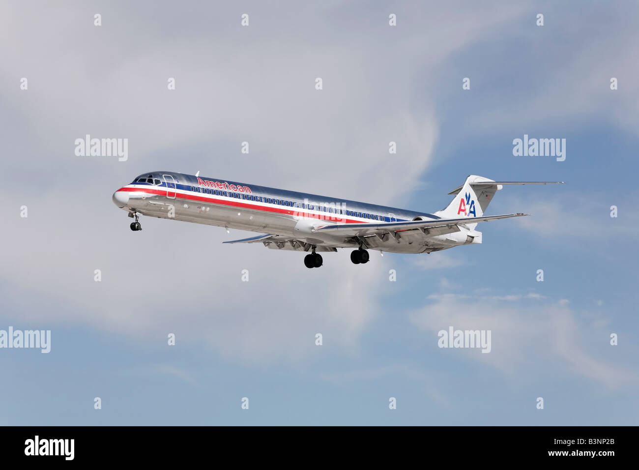 An American airlines MD80/90 Stock Photo