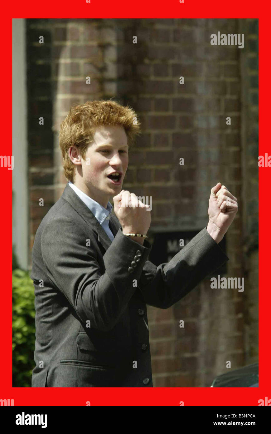 Prince Harry leaves the classroom after taking his final exam at Eton