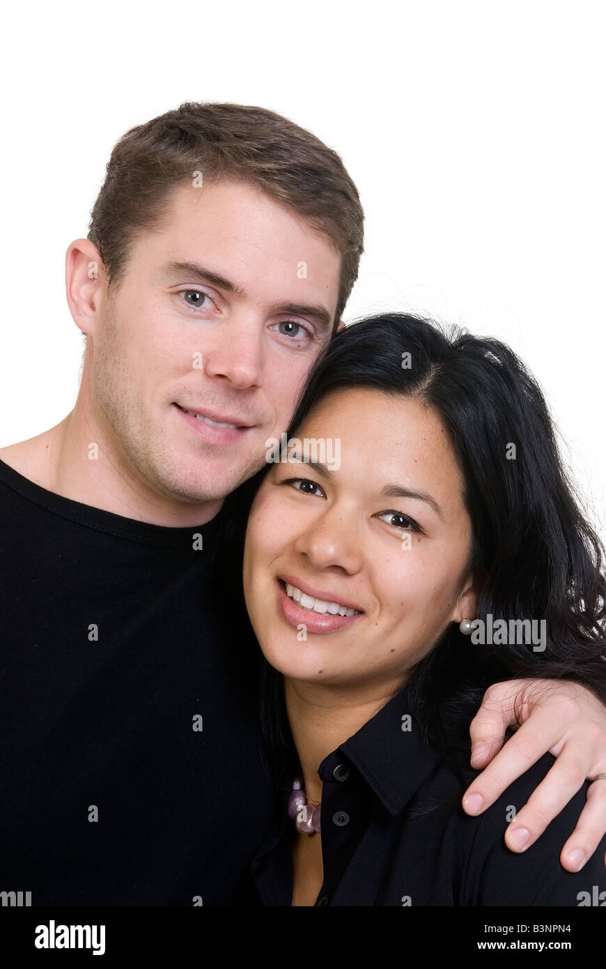 A good looking couple Isolated on a white background Stock Photo - Alamy