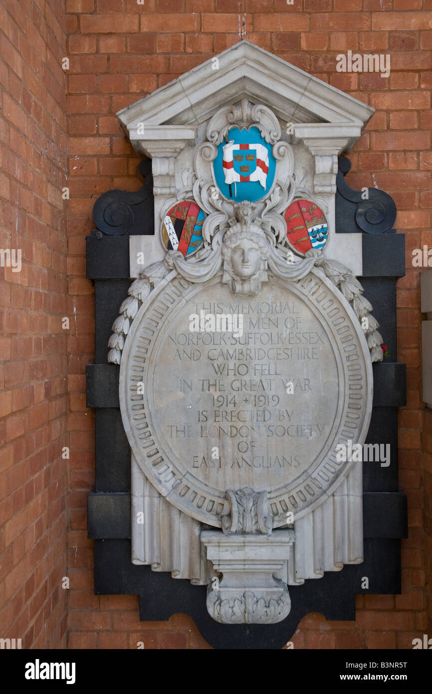 A war memorial plaque inside Liverpool Street Station, London, England Stock Photo Alamy