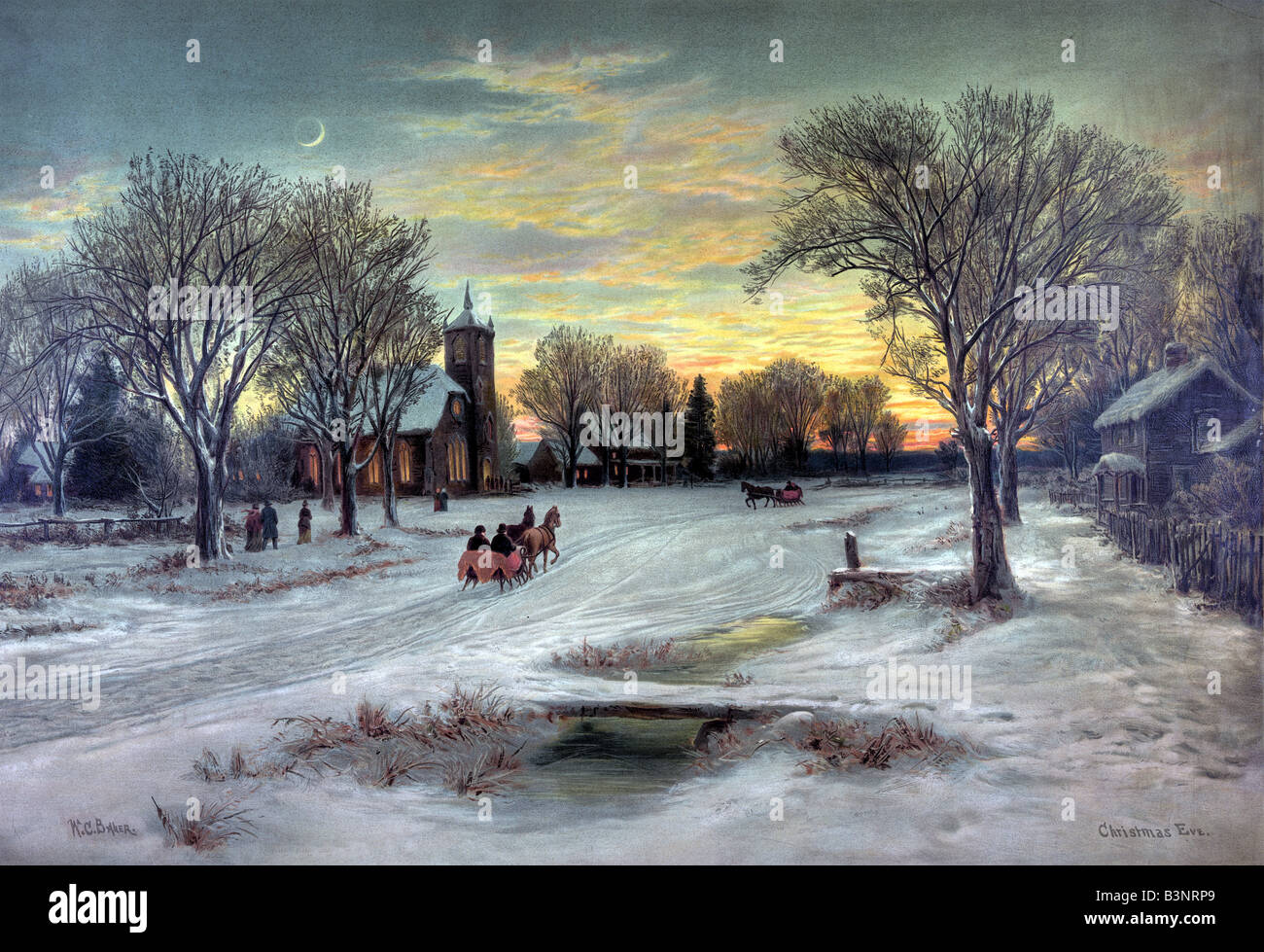 Christmas eve at the countryside Stock Photo Alamy